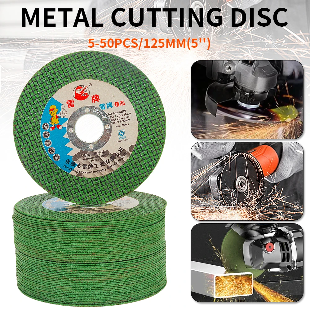 2-50 Con 125Mm Đĩa Cắt Kim Loại Máy Mài Góc Thép Không Gỉ Xay Cắt Nhựa Lưới Kép Siêu mỏng Đánh Bóng Mảnh