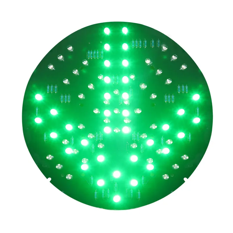 Round Shaped Red Cross Green Arrow PCB Board With High Brightness LED For 200mm LED traffic light