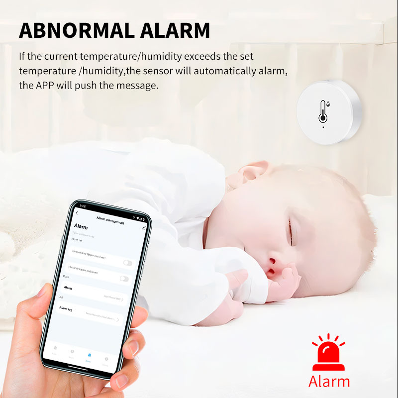 Sensor de temperatura y humedad en tiempo Real Tuya ZigBee, funciona con Alexa, Google Home, Smart Life/Tuya Smart App Control
