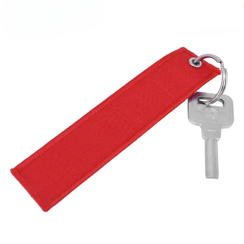 Chaveiro de poliéster com logotipo personalizado, nome impresso, carro, motocicleta, bordado, chaveiro, fita personalizada, masculino e feminino