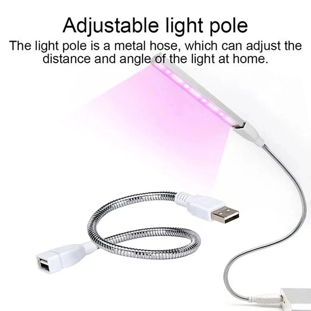 Usb led crescer barra de luz espectro completo ajustável planta lâmpada para mudas hidropônicas interiores flor prateleira mesa crescer tenda iluminação