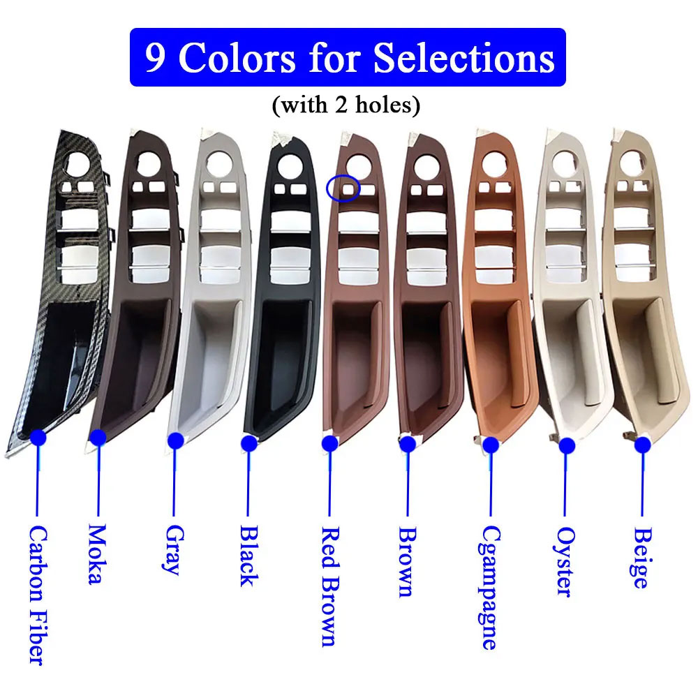 Window Lift Door Handle Switch Cover Armrest Door Pull Handle Panel Replacement for BMW 5 Series F10 F11 520 523 525 528 530