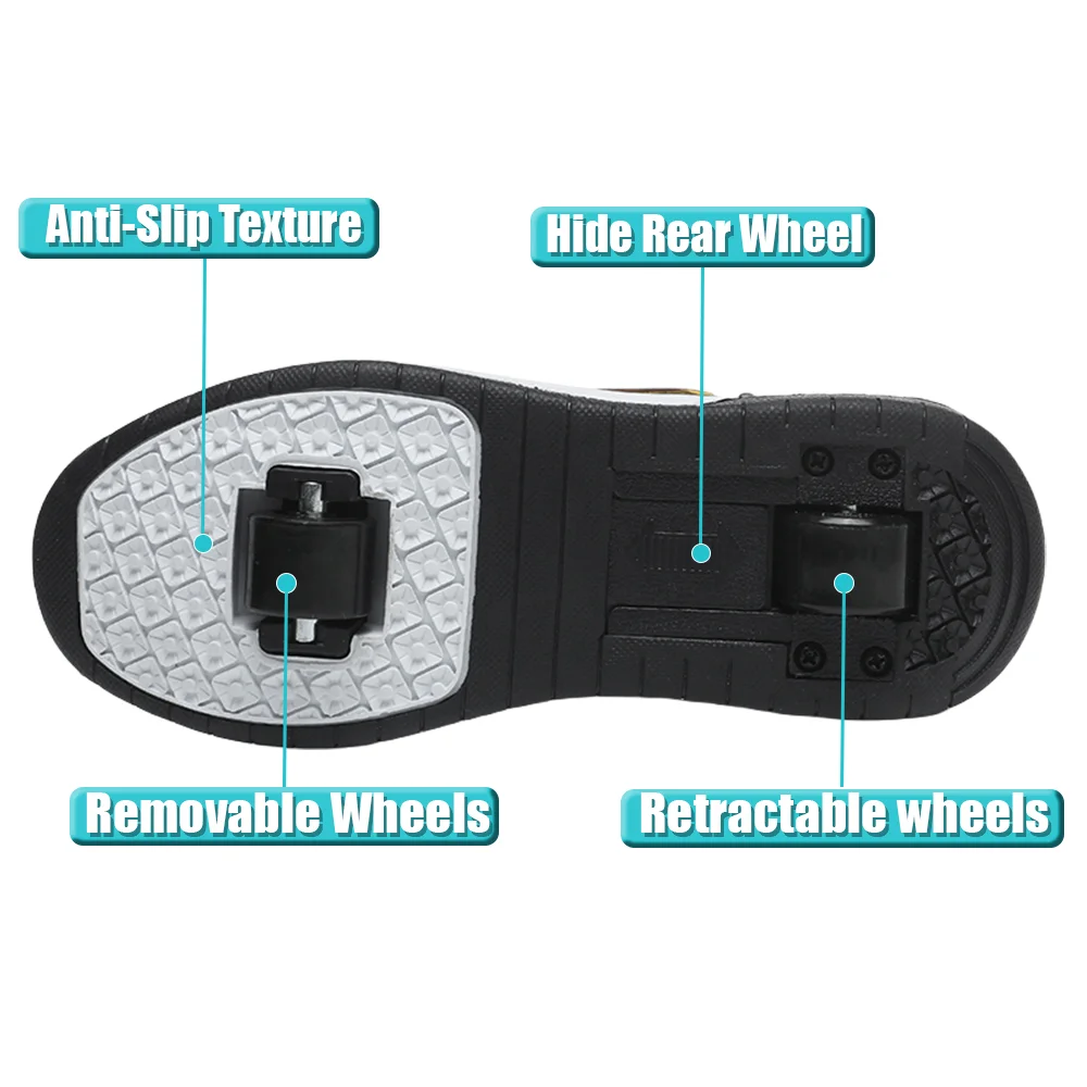 新しい子供のパルクールローラースケート USB 充電変形靴子供大人ユニセックスウォーキングランニングカジュアルスニーカーギフト