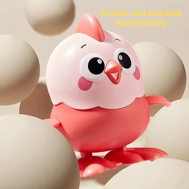 Clockwork toy chick on chain can walk cute animals