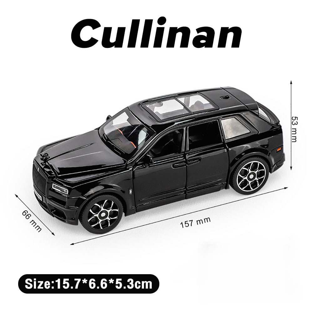 Rolls Royce SUV Cullinan Alloy Car Model, Diecasts Metal Toy, Simulação, Coleção de luz e som, presentes infantis, 1:32