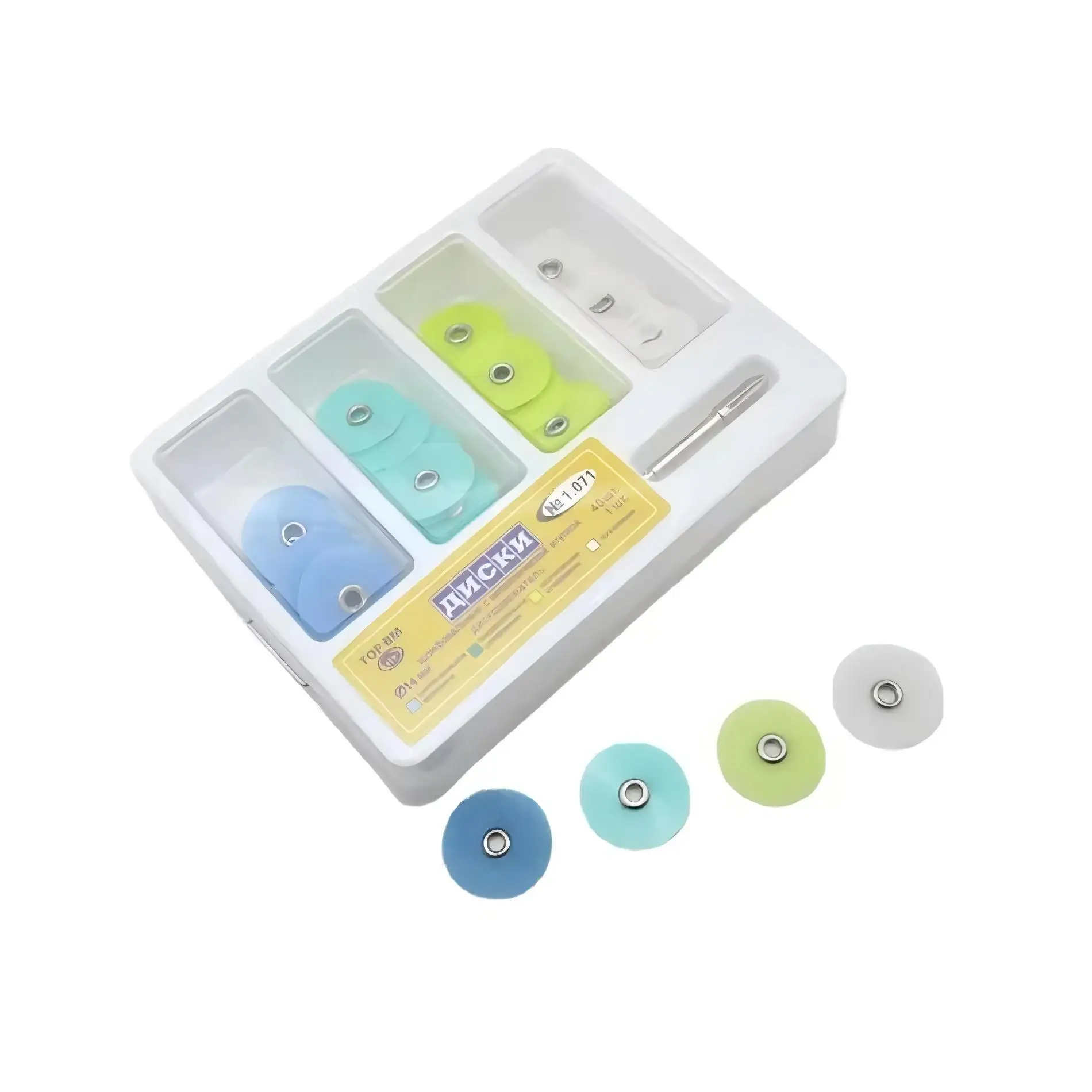 Die gleiche Denta 1.071 Polierscheibe, 40 Gummi-Polierbleche zum Zahnaufhellen, jede Box, Denta-Verbrauchsmaterialien