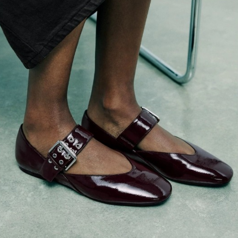2024 靴女性フラット浅い口秋ポインテッドトゥローファーバレリーナ新秋ヒョウレトロドレスシューズ Zapatos デ Mujer