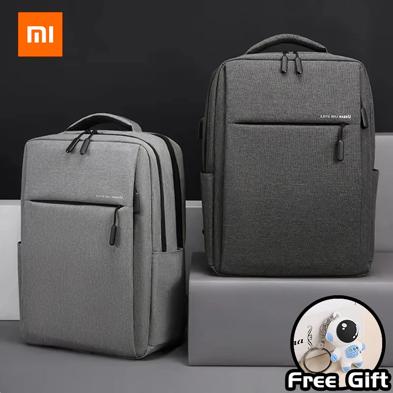 Nuovo zaino urbano minimalista Xiaomi 2 Zaino da viaggio USB per laptop da 15,6 pollici per uomo e donna Zaino per notebook da 20 litri impermeabile