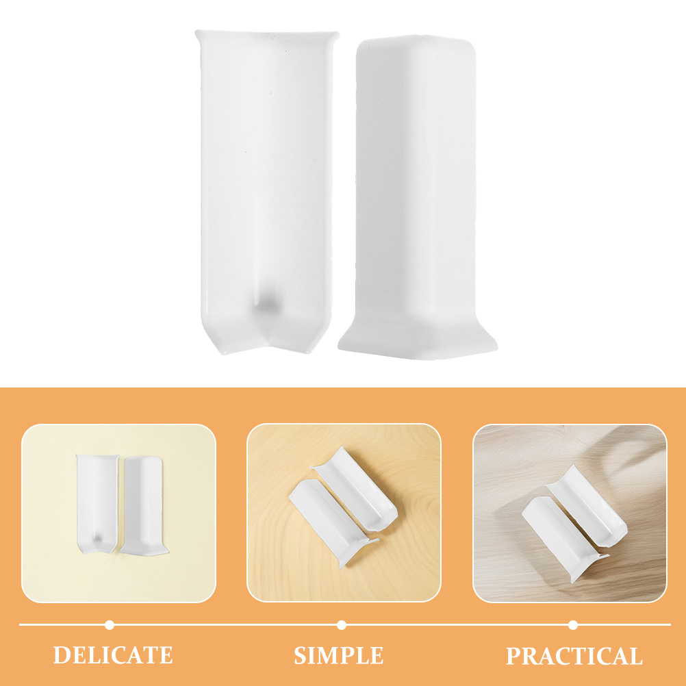 Protectores de seguridad de esquina autoadhesivos, Protector de borde de pared para zócalo, moldura de suelo, hogar, oficina, sala de estar y dormitorio, 2 uds.