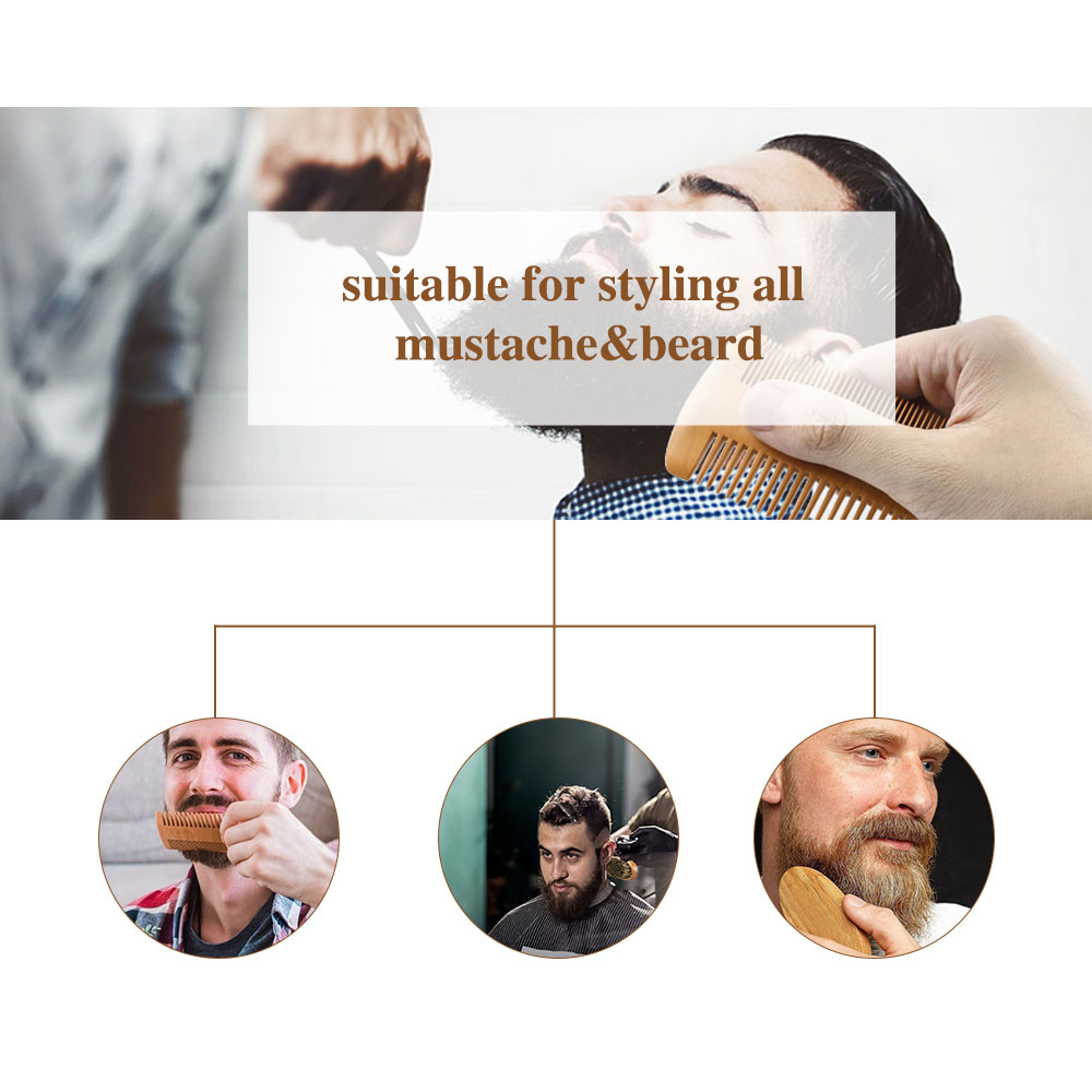 Professional Men's Shaving Brush Set Boar Bristle Portable Barber Natural Beard Brush Comb for Facial Cleaning Styling Tools