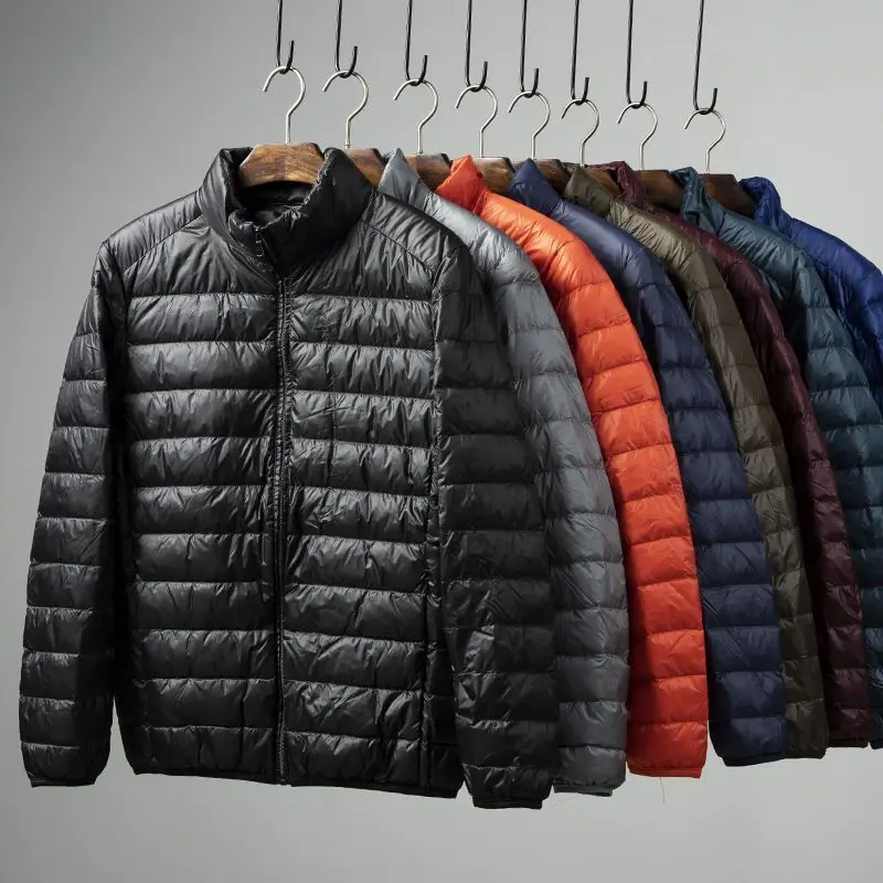 Men's Lightweight down Cotton Jaet Autumn Winter Stand Collar ort Sle Warm Casual ly Portable Outerwear