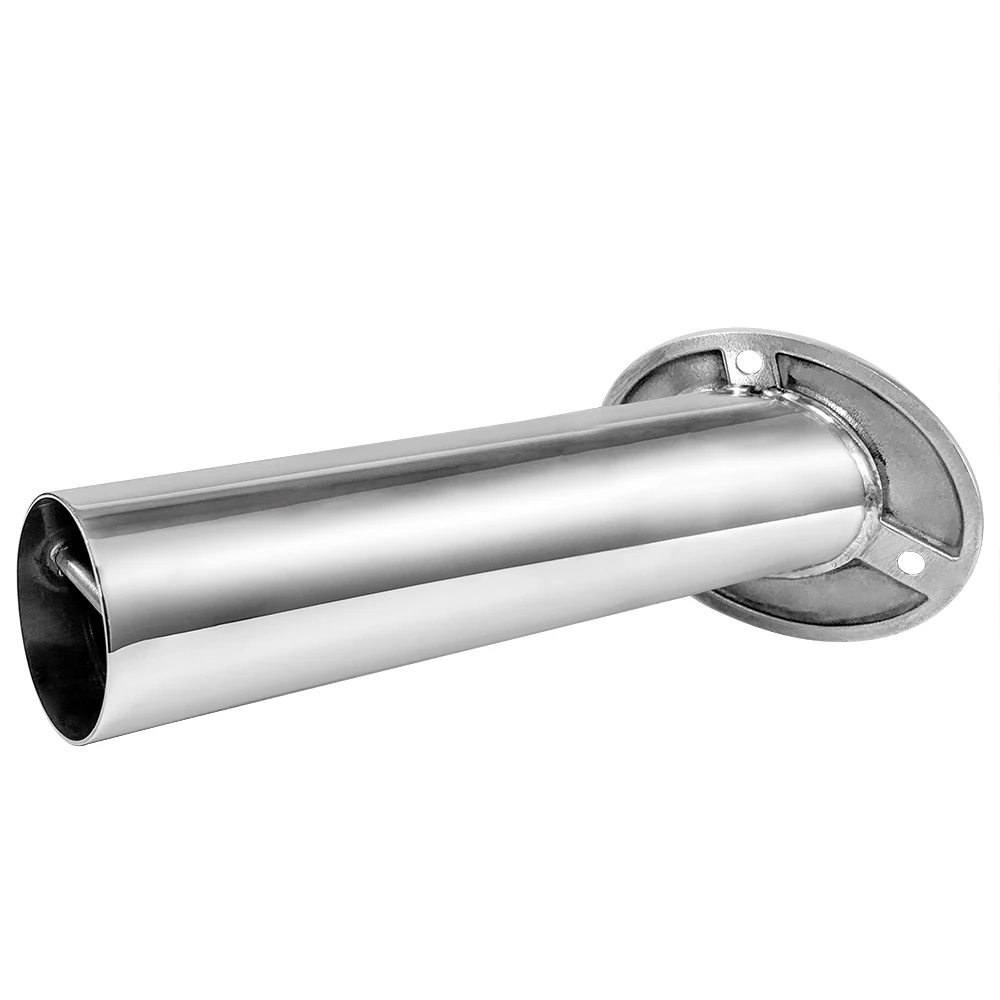 Accesorios para barcos de 15/30/90 grados, soportes para caña de pescar de montaje empotrado, soporte para caña de pescar de acero inoxidable resistente sin tapa