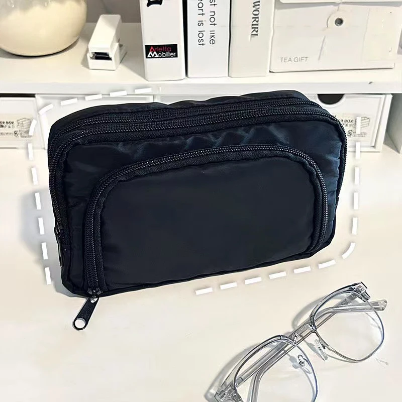 Astuccio per matite estetico di grande capacità Astuccio per la scuola Portapenne Cancelleria carina Astuccio per matite con cerniera stile semplice Materiale scolastico