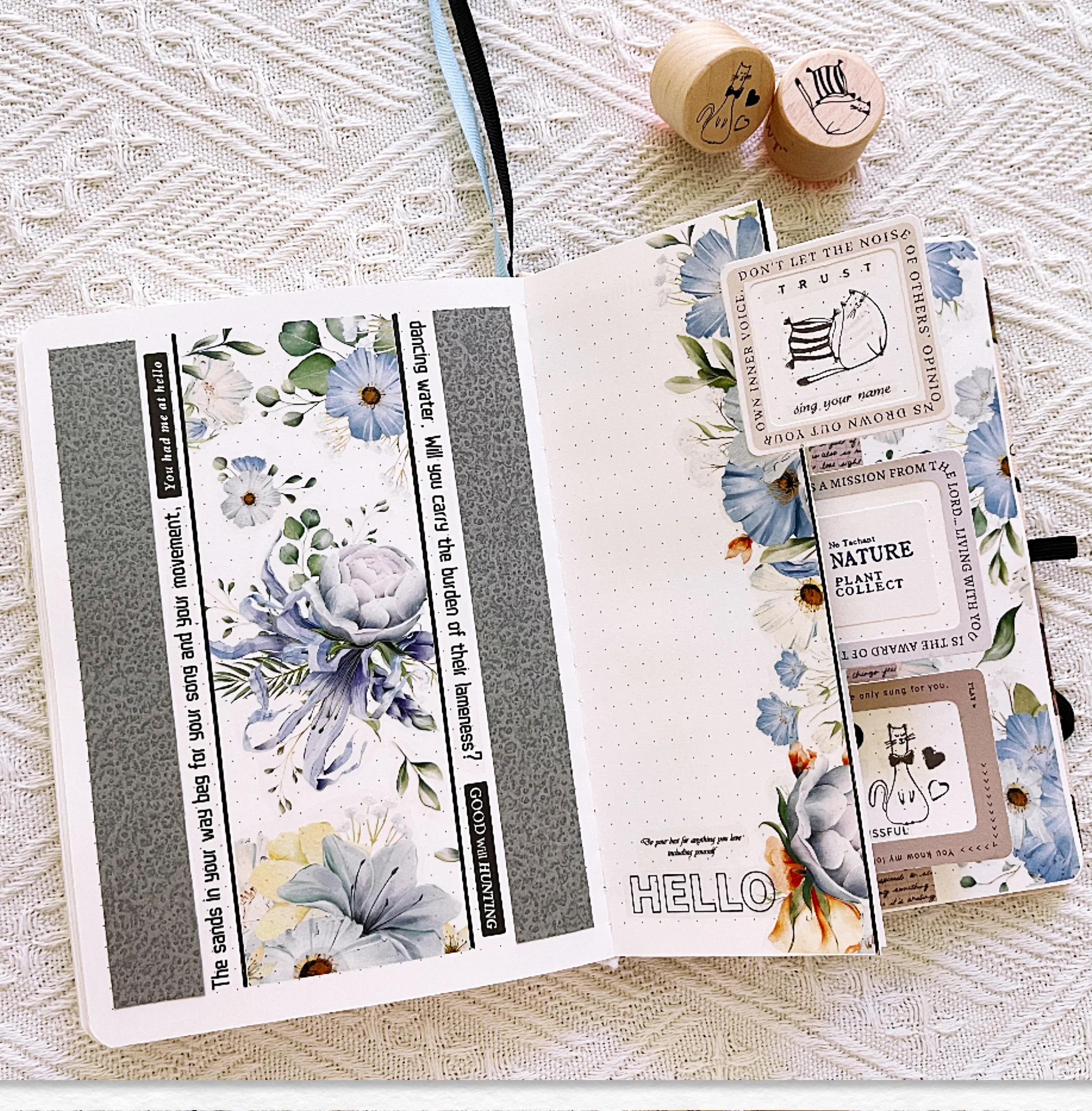 Diy แสตมป์ไม้ยาง Scrapbooking Journal WT Meow ภาษาสะสม, ไม้ซีลธีมแมว Journal Seal ตกแต่งน่ารัก A