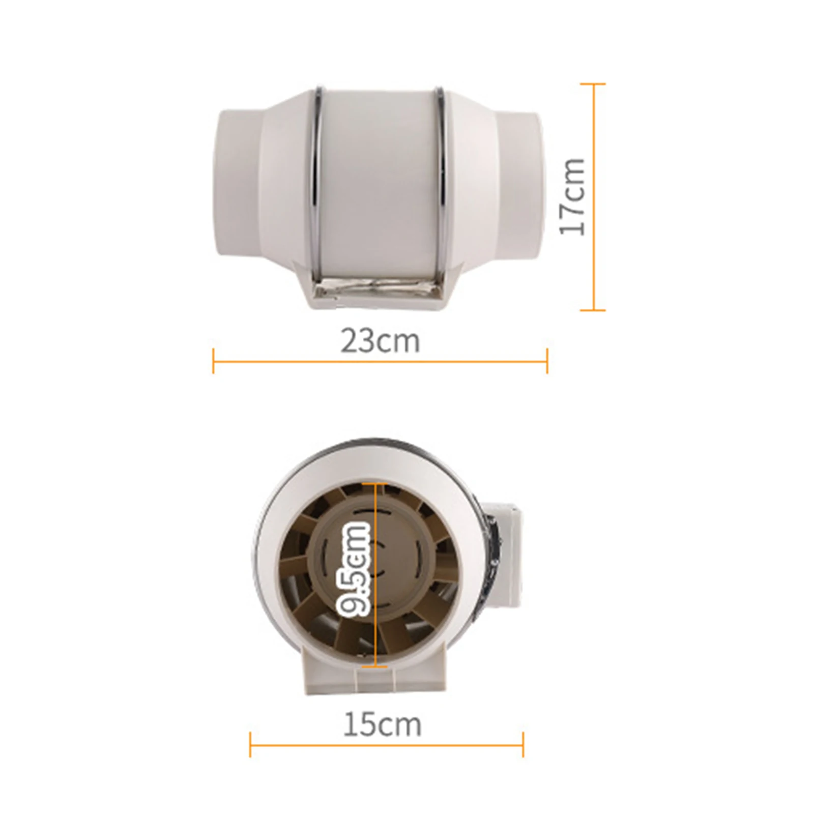 220 V, 35 W, 2600 U/min, Luftkanalventilator, Abluftventilator für Häuser, Küchen, Toiletten, Lagerhäuser usw