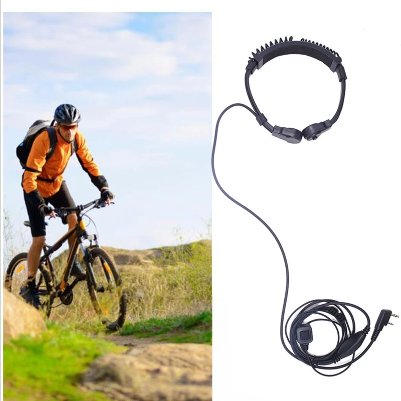 Abbree extensível ajustável acústica garganta microfone ptt fone de ouvido para baofeng UV-5R BF-888S UV-21 pro quansheng uv k5 k6