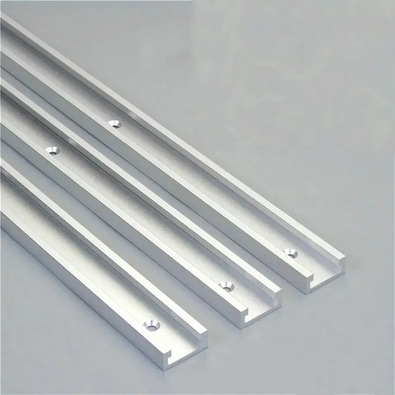 Fixation de gabarit de piste à onglet en aluminium, fente en T, Rail de goulotte pour le travail du bois de 30/40/50cm, Guide de limite coulissant à fente de fixation coulissante en T