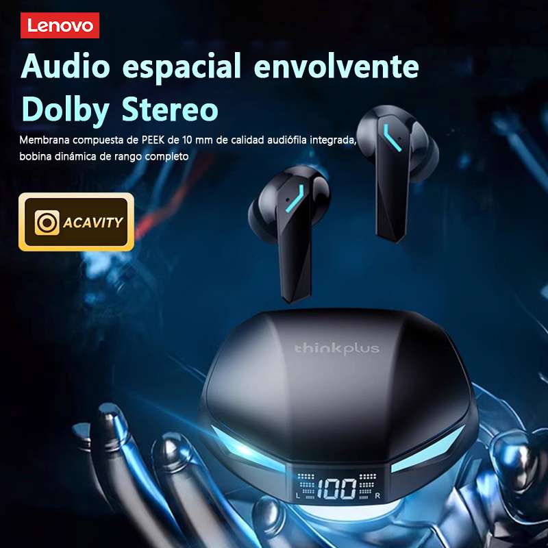 Nuevos auriculares Lenovo XT53 inalámbricos con Bluetooth 5,4, auriculares impermeables con pantalla Digital LED, auriculares para juegos de baja latencia