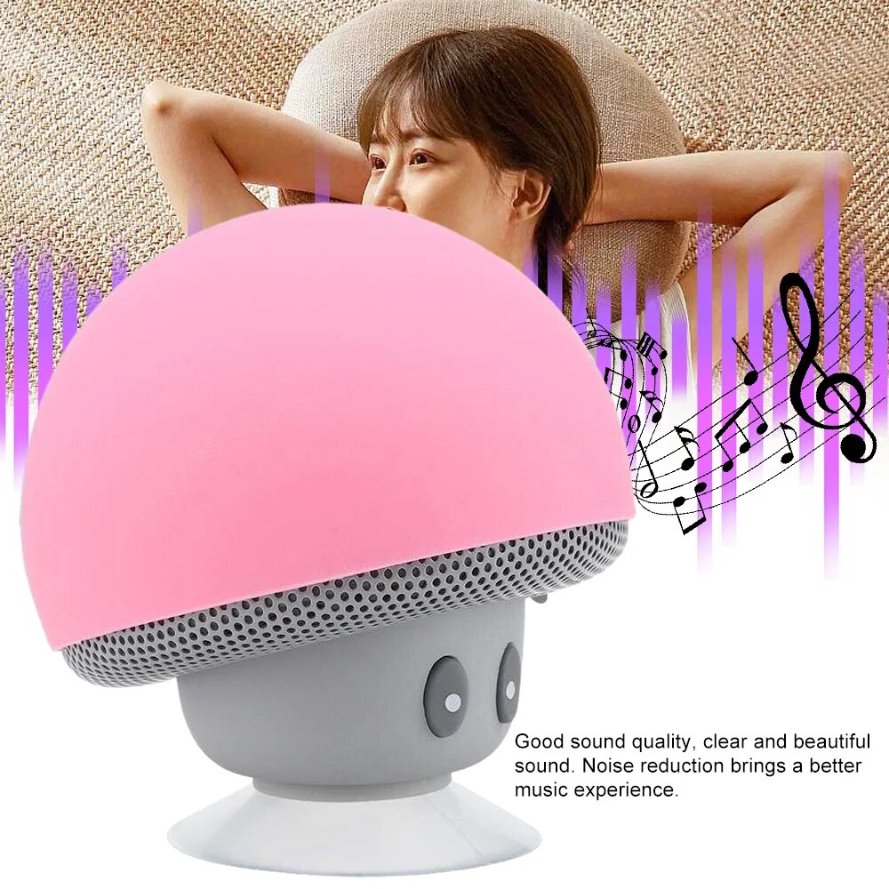 Mini Mushroom Bluetooth-luidspreker - Creatieve mini-zuignap Draagbare slimme luidspreker voor telefoons - Grensoverschrijdend cartooncadeau