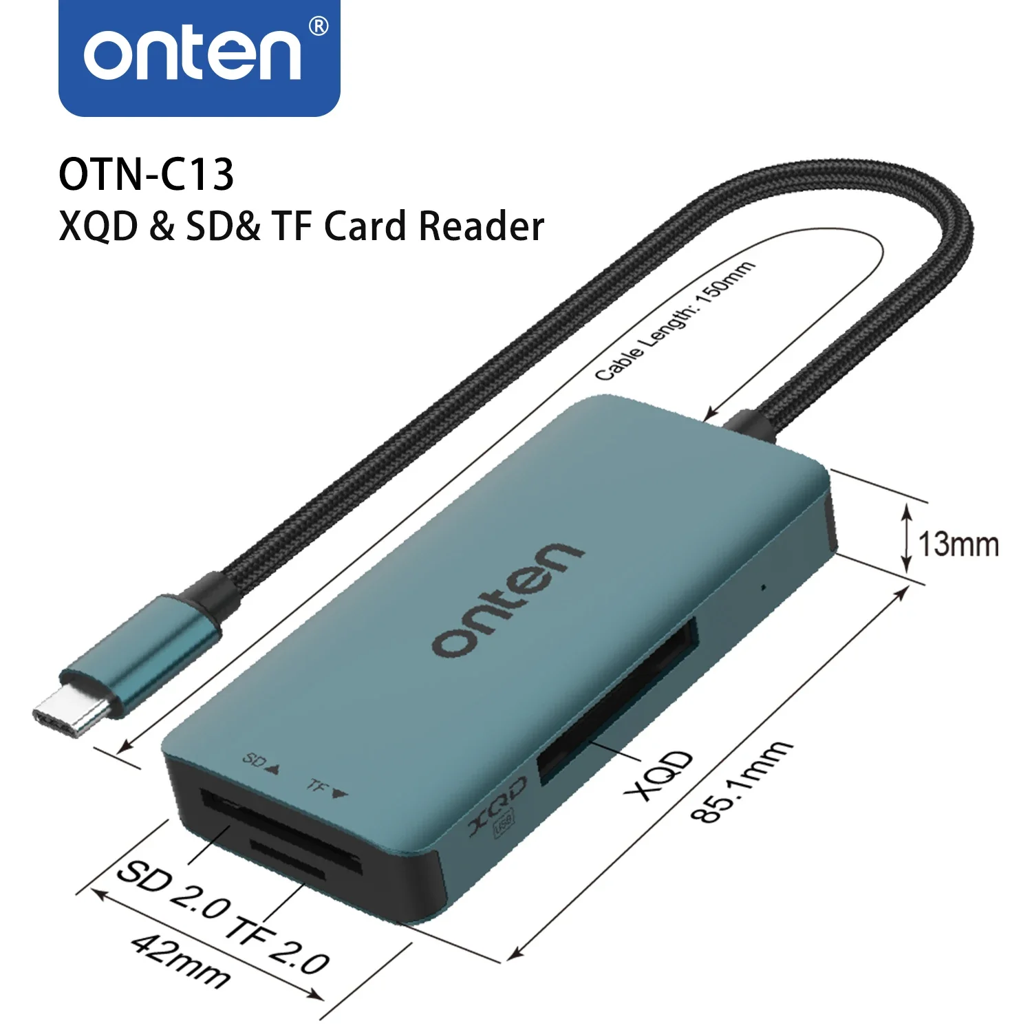 ONTEN oryginalny OTN-C13 typu C do XQD & SD i czytnik kart TF