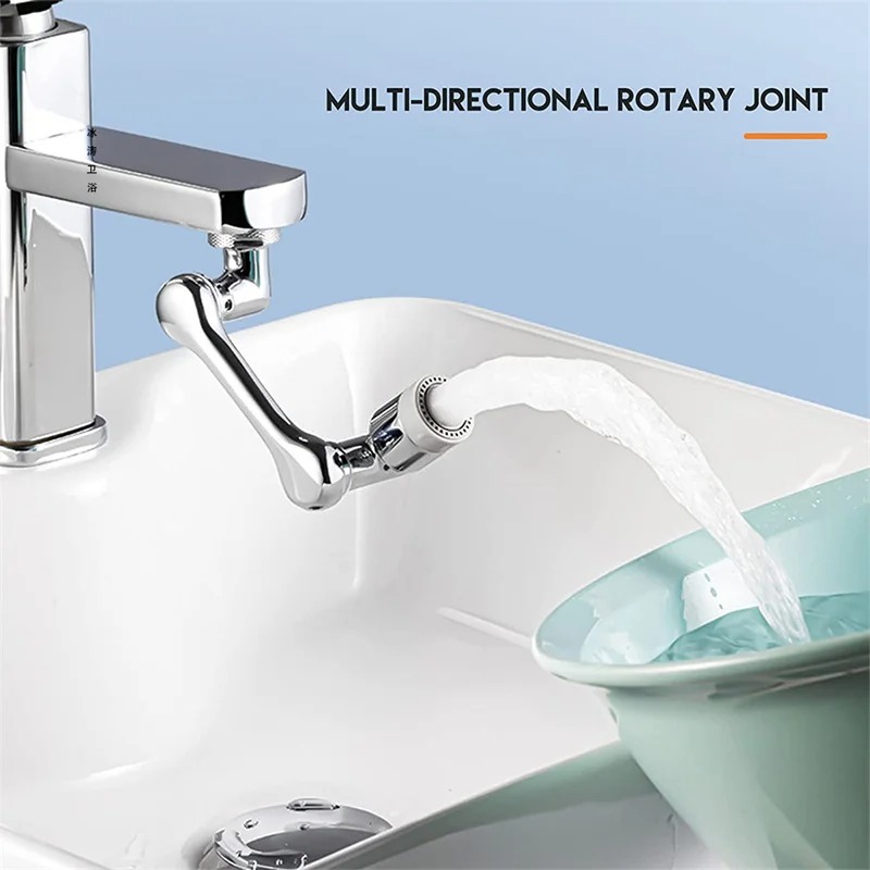 Rotatable Multifunctional Extension Faucet Aerator Kitchen Sink Faucet Extender Adapter Bathroom Tap Swivel Robotic Arm Sink Fit