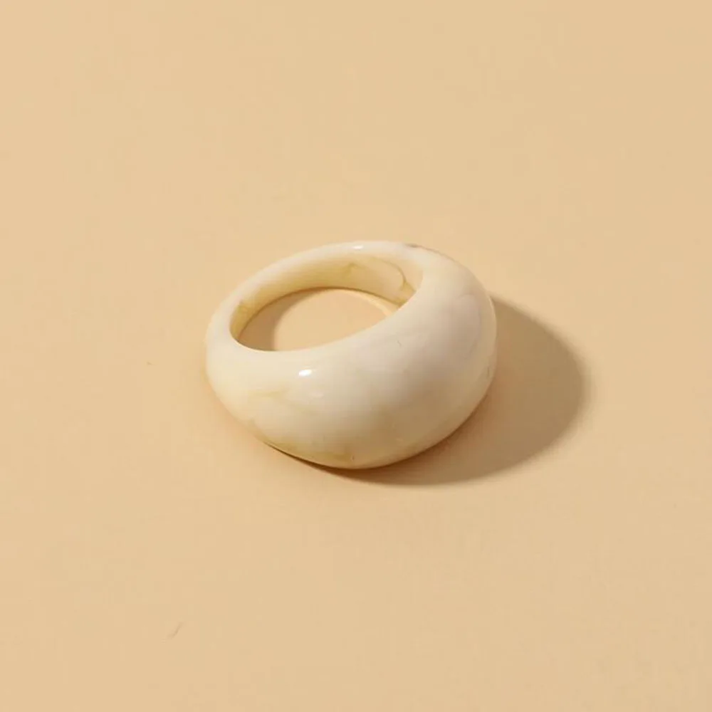 Nuevos anillos acrílicos coloridos coreanos, anillos redondos Vintage para mujer, anillo de dedo grande Kpop para niñas, anillo de resina Punk, joyería de moda