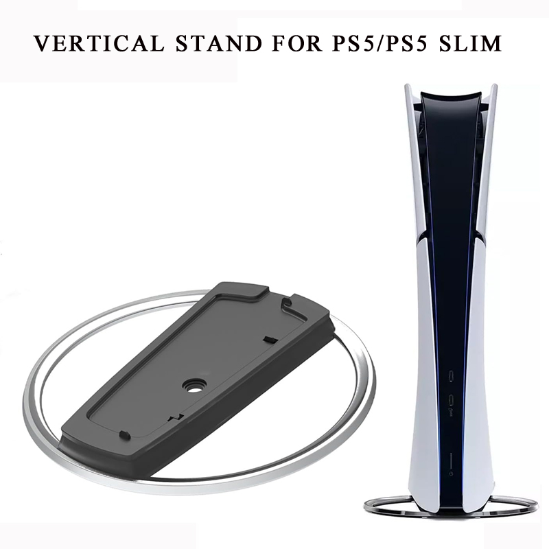 Suporte de refrigeração vertical para PS5, console slim, base antiderrapante, suporte host, disco e acessórios digitais para jogos