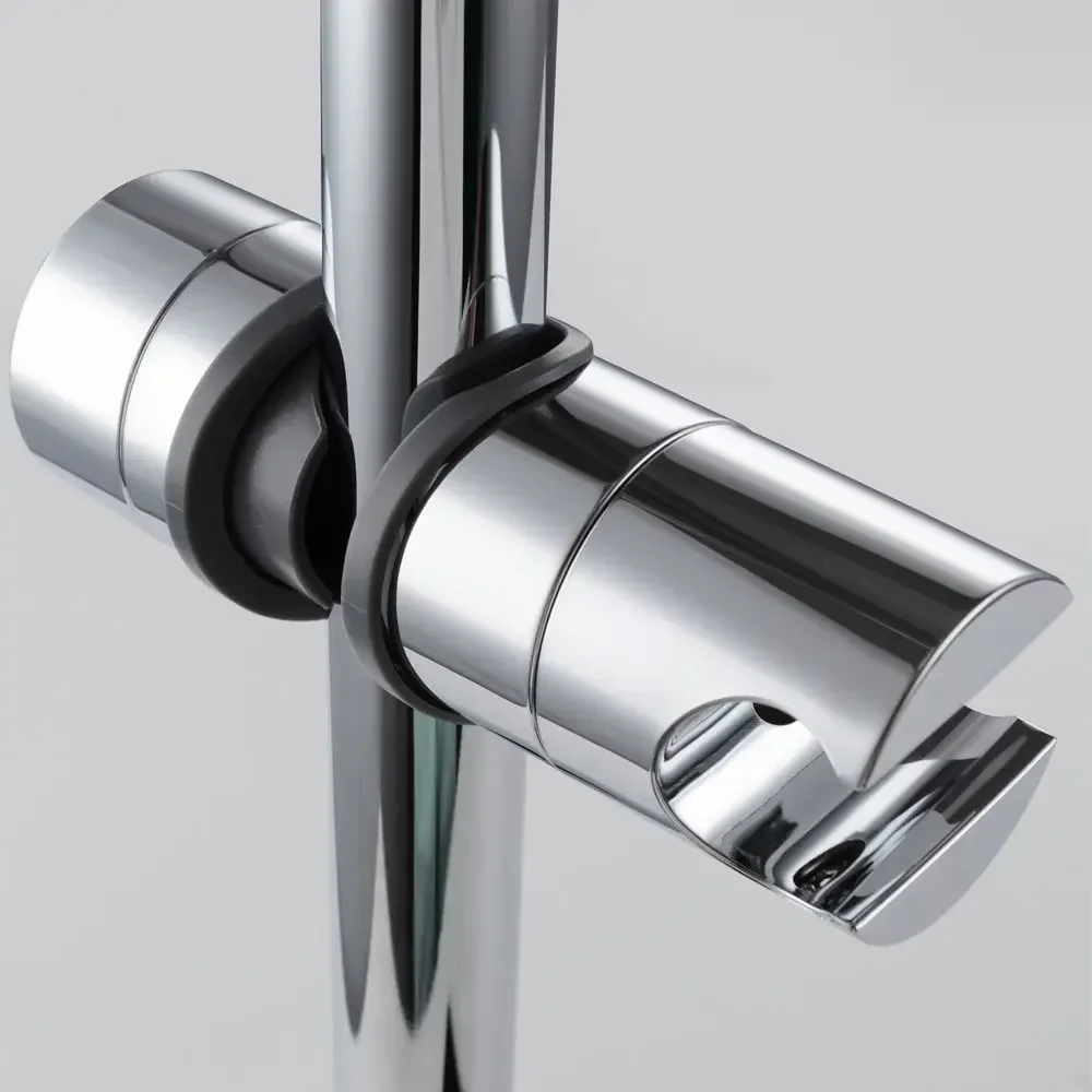 Suporte universal para cabeça de chuveiro, ajustável, 18 ~ 25mm, abs, cromado, suporte para trilho de chuveiro, acessórios de banheiro, suporte de montagem de chuveiro, 1 peça