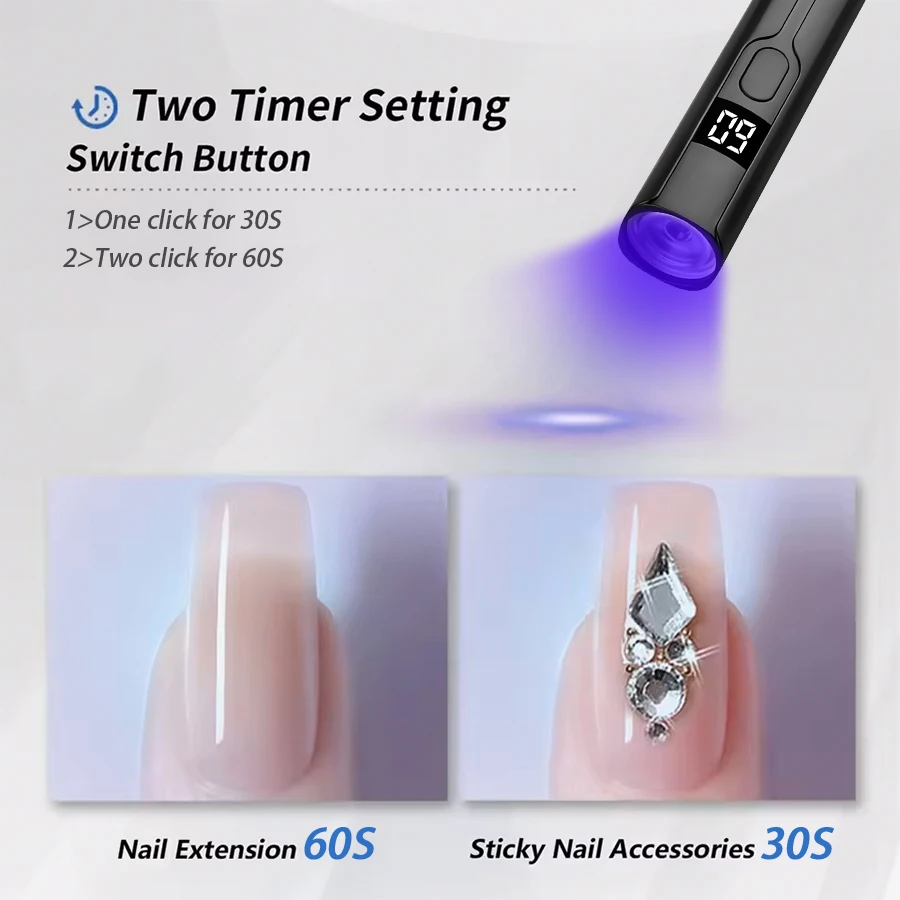 Professional Nail UV LED Lamp Desk With Display Rechargeable Portable Mini Nail Dryer Stand UV Lamp for Nails Art Removable