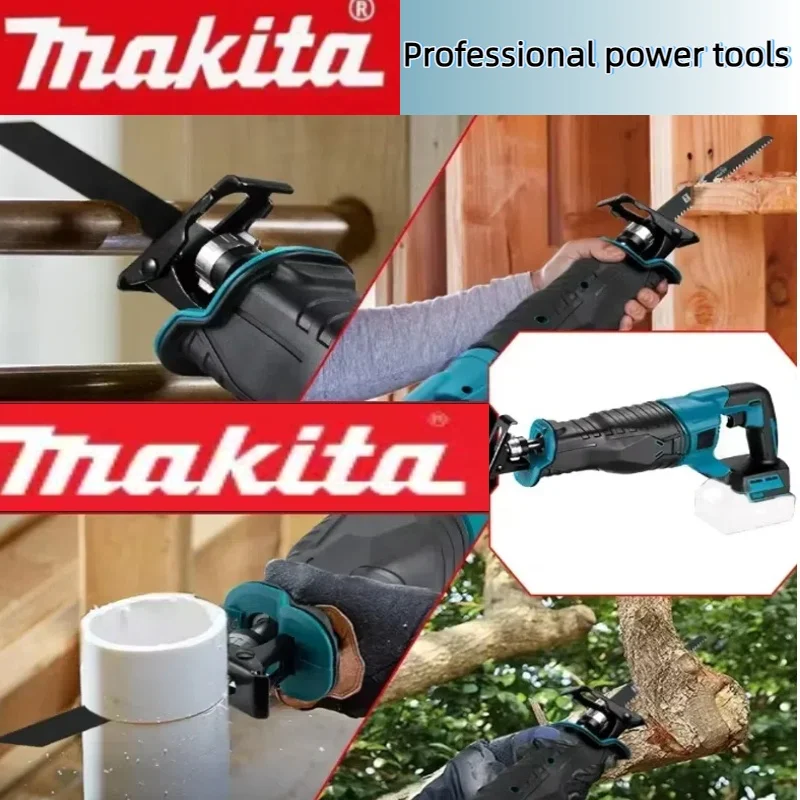 Makita 20V18V Battery Brushless Reciprocating Saw Reciprocating Saw Portable Cordless Power Tools With 4pcs Saw Blades