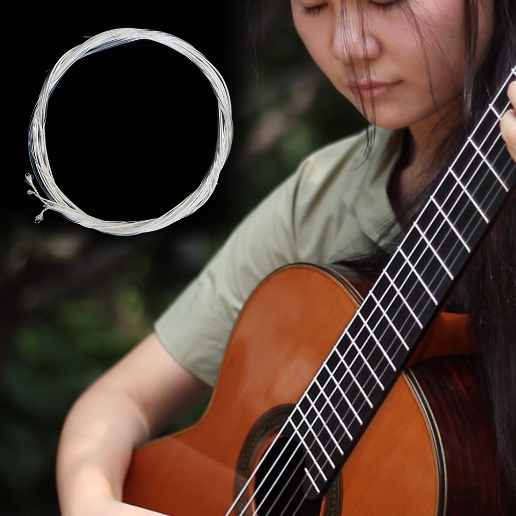 Nylon Dây Đàn Guitar Ánh Sáng Rõ Nét Cổ Điển Dây Bạc Mạ Đồng Phụ Kiện Nhạc Cụ 1-6 E B G D một E 6 Cái/bộ