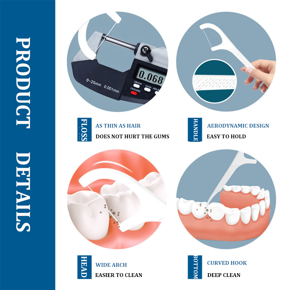 Automatic dental floss with box hotel/home teeth sticks portable oral care dental tool toothpick Polyethylene dental flosser
