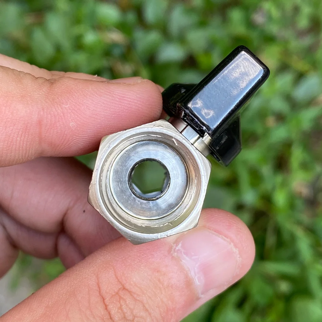 Mini valvola a sfera con maniglia con valvola a sfera con filettatura maschio-femmina BSP 1/4, 3/8, 1/2 per valvola di intercettazione acqua gasolio compressore d'aria