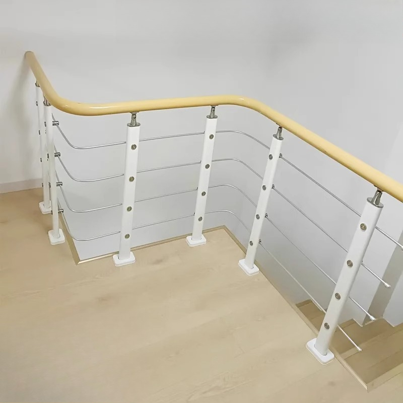 Corrimão de escada auto-instalada, guarda-corpo moderno, simples, varanda interna, casa rural, coluna escovada, corrimão de pvc 1