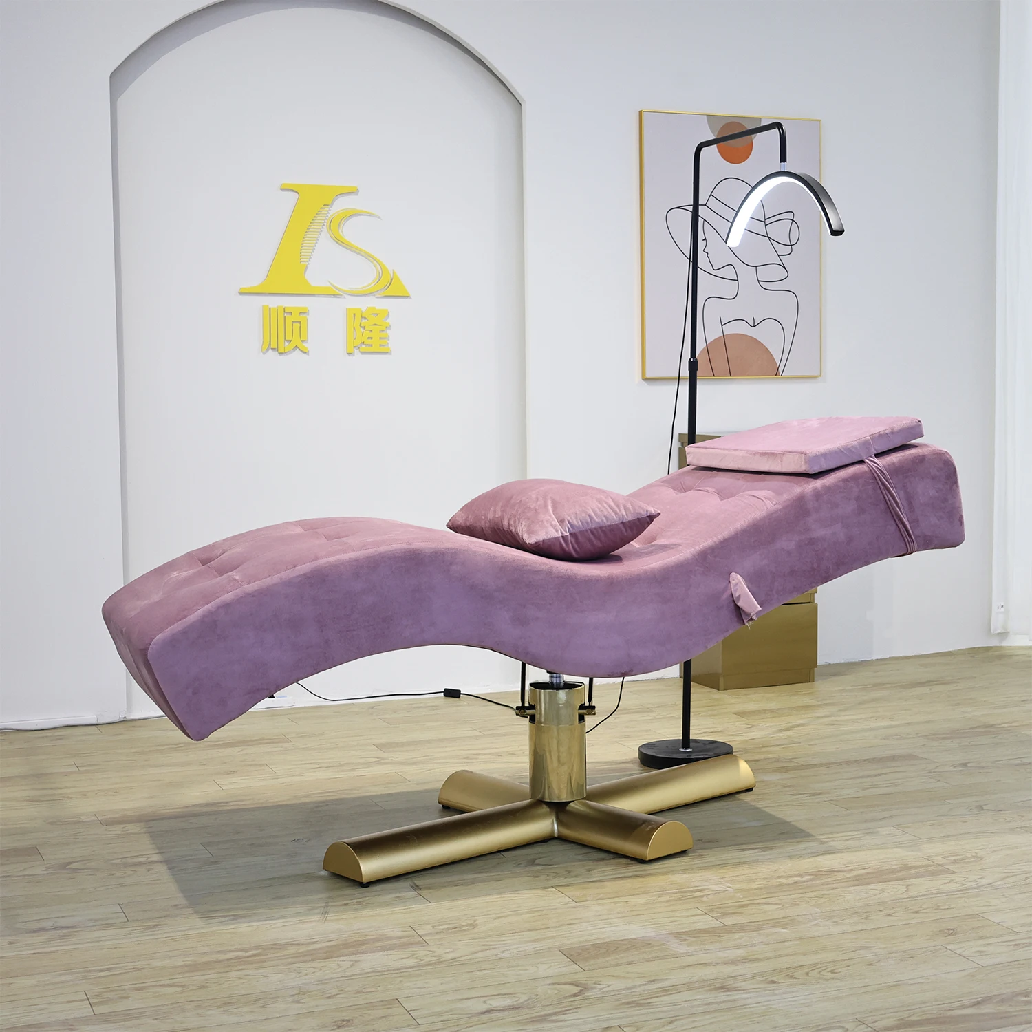 XinSheng Elektrisches Gesichts-Spa-Bett, Hydromassagetisch, Salon, Wimpern, Wimpern, Schönheit, verstellbare Couch, Schönheitsmassage, Ladenmöbel