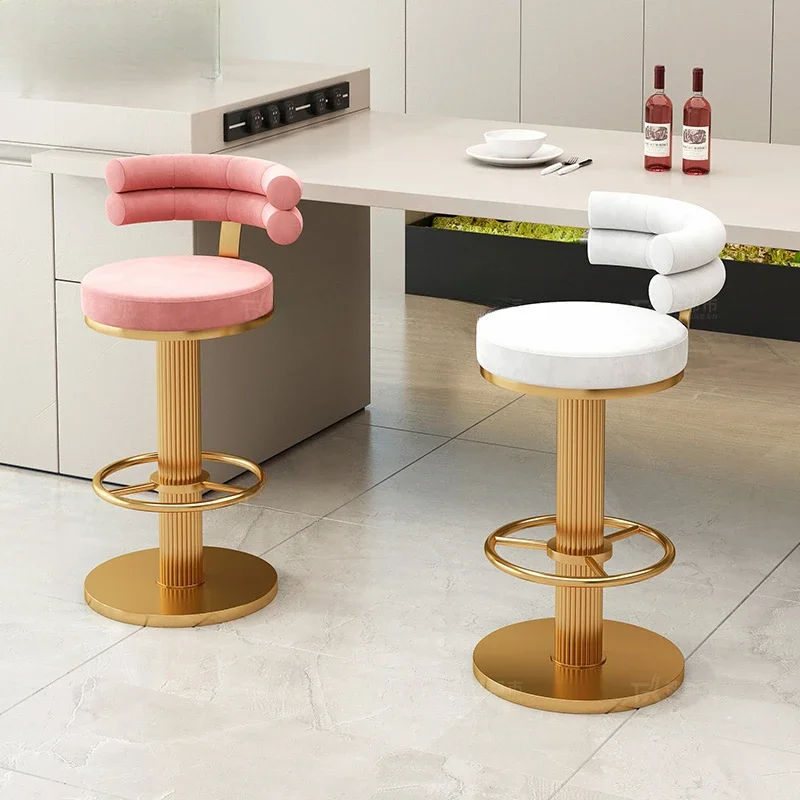 Luxuriöser Design-Barstuhl, drehbar, rund, drehbar, für die Küche, Barhocker, höhenverstellbar, Theke, Taburetes De Bar, Wohnmöbel