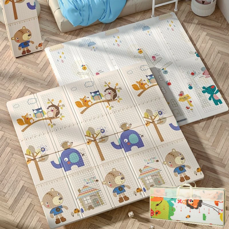 Nieuwe Baby Opvouwbare Kruipactiviteit Mat Kids Cartoon Waterdicht Kruipspel Tapijt Dubbelzijdig Kindertapijt Zacht Schuimkussen