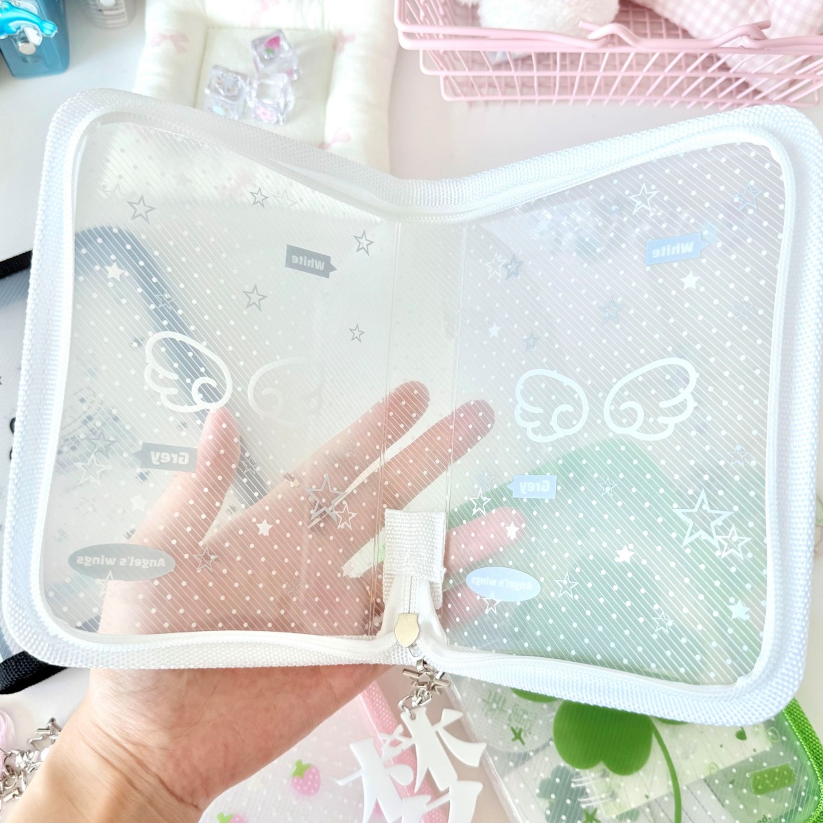 WAKAWAKA милая папка для хранения канцелярских принадлежностей A6 PP саржевая сумка на молнии сумка для документов папка для файлов на молнии школьные и офисные принадлежности