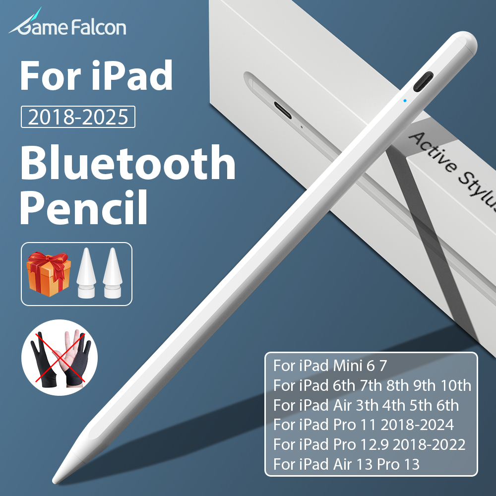 For Apple Pencil For Ipad Pro 13 11 12.9 M4 2024 Air 4 5 Stylus Pen For Ipad 9 8th 9th 10th Gen Mini 6 10.2 Bluetooth Touch Pens