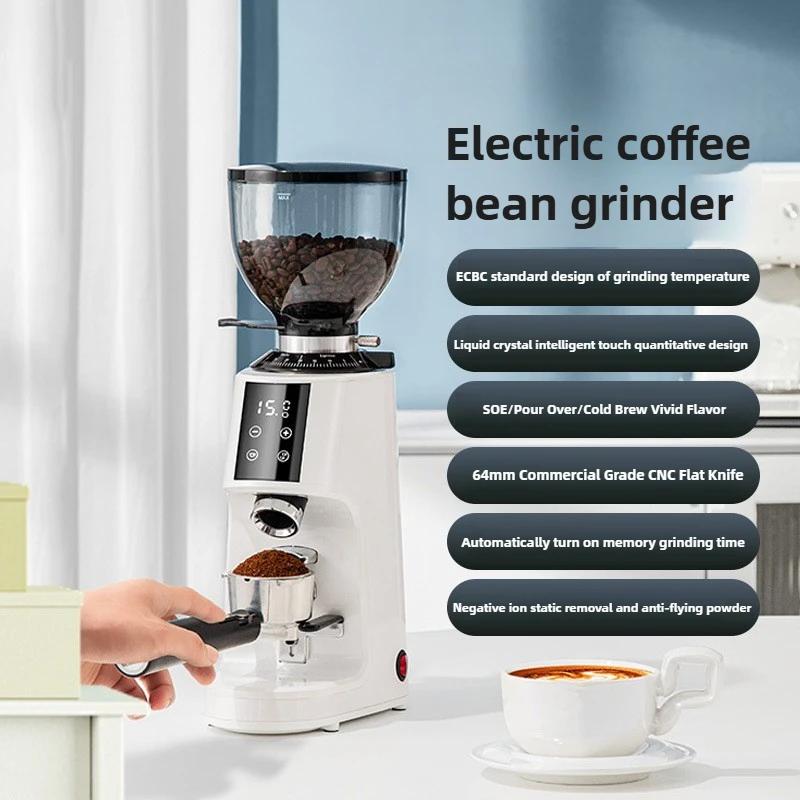 Automatic Coffee Bean Grinder Professional Coffee Bean Grinder with Adjustable Coarseness Smart Touch Screen Coffee Bean Grinder