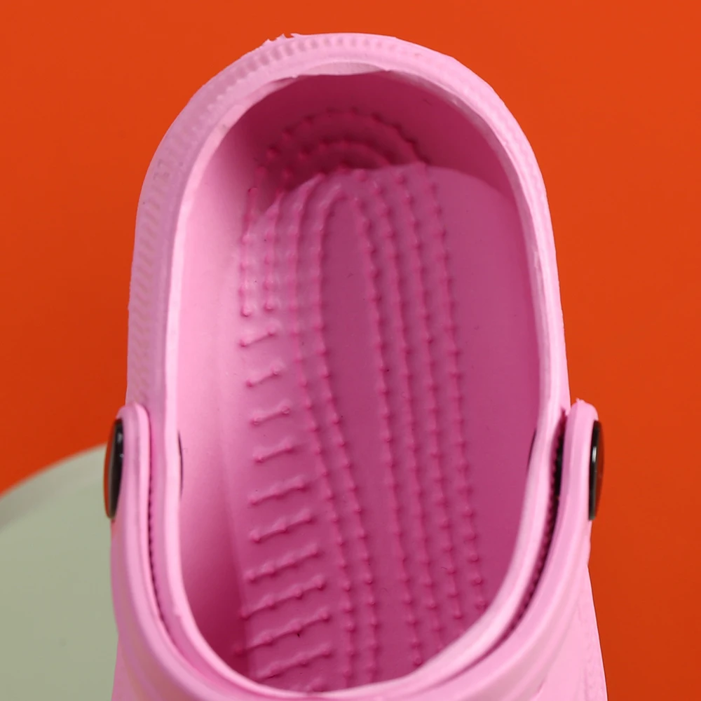 เด็กใหม่รองเท้าแตะกันน้ําฤดูร้อนกลางแจ้งผู้หญิงสไลด์ Soft Sole รองเท้าในร่มคลาสสิกพยาบาล Clogs รองเท้าแตะสไลด์