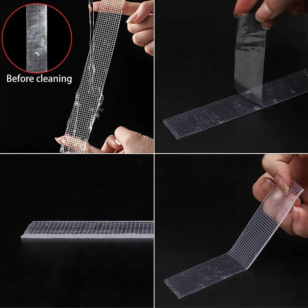 Nano cinta adhesiva de doble cara Ultra fuerte de 1-10m, transparente, extraíble, impermeable, tira adhesiva Extra fuerte, cinta de dos lados resistente
