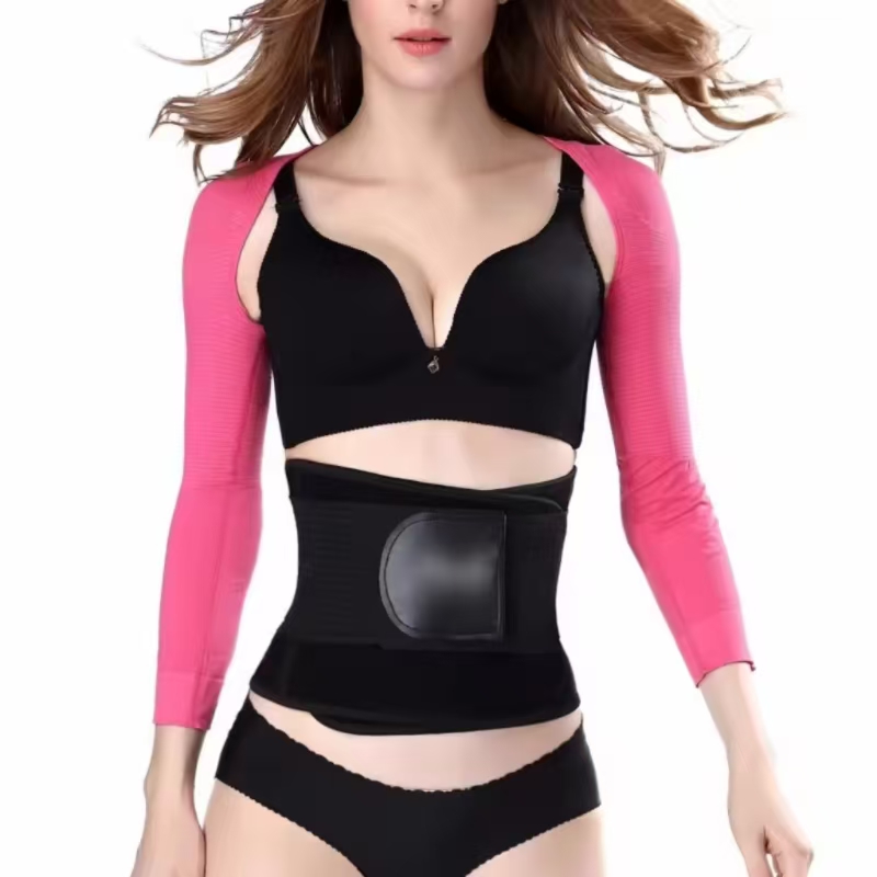 Conjunto de correção de postura de emagrecimento de braço feminino must-have-mangas modeladoras de braço para queima de gordura suporte de costas para evitar corcunda