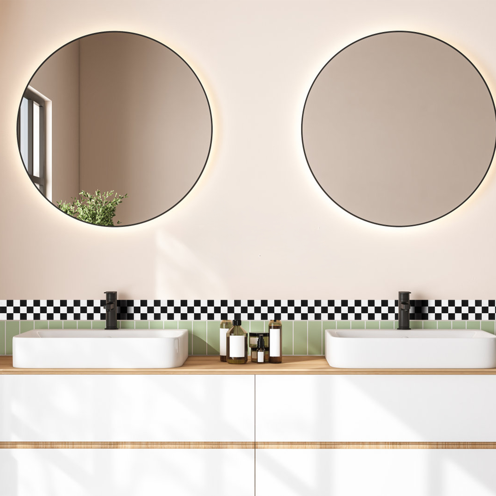 블랙 보드 테두리 트림 벽 데칼, 1 롤 테두리 스티커, 교실 보드, 교실 장식