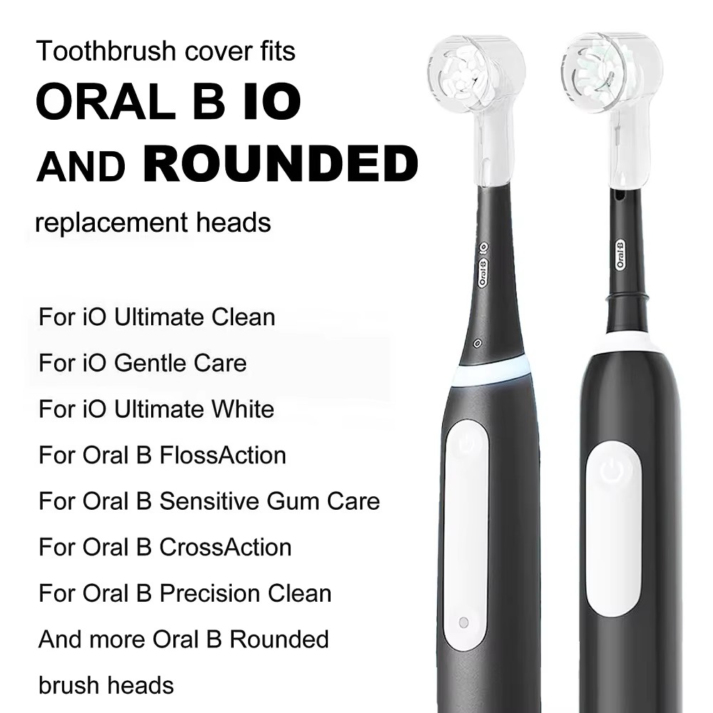 Tandenborstelkop Stofdicht Covers Caps Voor Oral B Vervangende Opzetborstels en iO Serie Elektrische Tandenborstel Hoofdbeschermer 4/8 STUKS