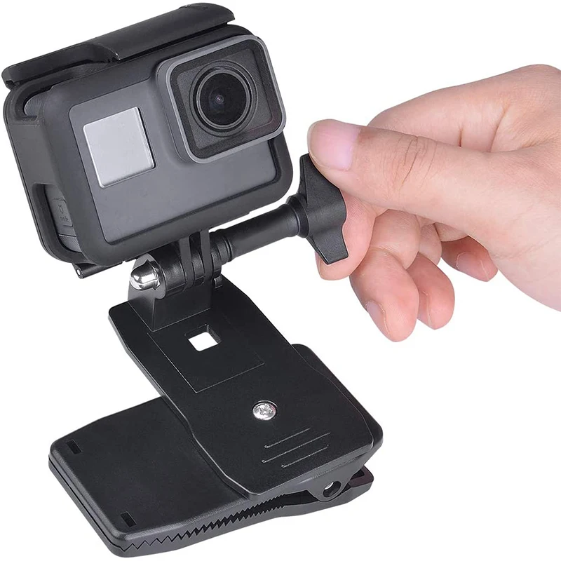 360° Rotatable Backpack Clip Strap Quick Mount For GoPro Hero 13 12 11 10 9 8 SJCAM SJ4000 AKASO Insta360 DJI Osmo Action Camera