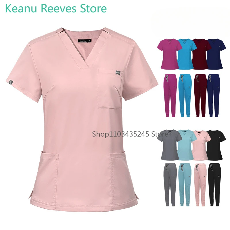 Neue medizinische Uniform Peeling Set Surgica Krankens ch wester Arbeits kleidung Frauen Männer wesentliche leichte schlanke klassische zierliche Pflege Peelings Anzug