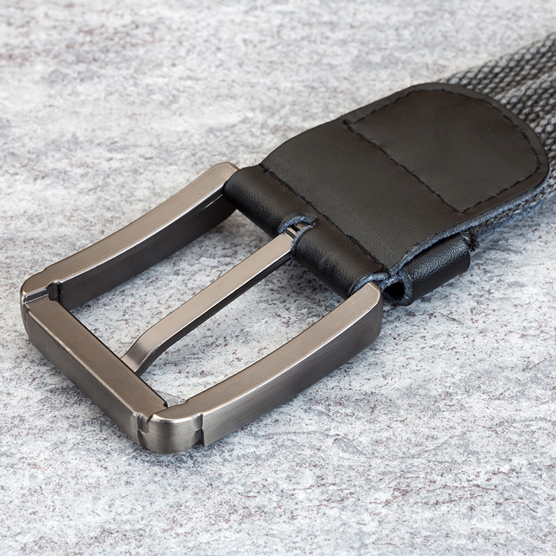 Cinturones de lona para hombre, accesorios para vaqueros de diseñador de lujo, informales, a la moda, de nailon tejido de poliéster, con hebilla a rayas juveniles