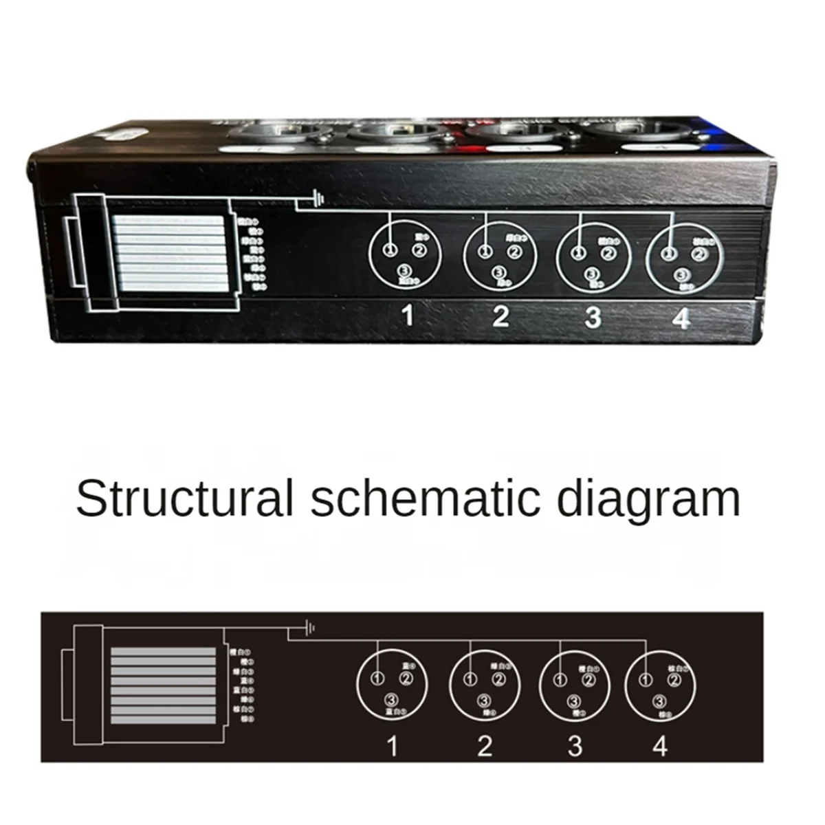 Newest 1Pc 4-Channel 3-Pin XLR Audio and DMX over Network Cable Extender, DMX512 Network Signal Extender , Female