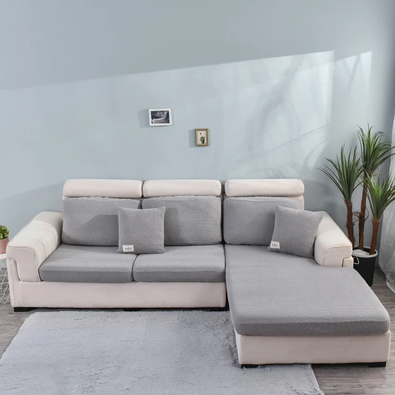 Funda de sofá elástica gruesa de Color sólido, Protector para sala de estar, funda para sofá para niños, cojín para asiento, lavable y extraíble, 1 Uds.